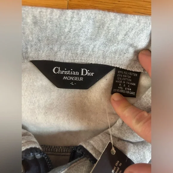 NWT Christian Dior Monseur Buttoned‎ Collared Sweatshirt